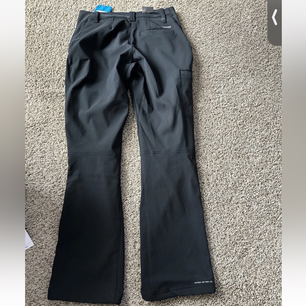 Columbia Women's Back Bea Warm Softshell Pants Black Size 8 Active Omni Shade - Picture 12 of 15